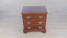 Load and play video in Gallery viewer, Pennsylvania House 3-Drawer Cherry Nightstand