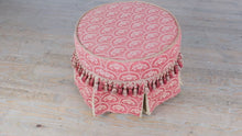 Load and play video in Gallery viewer, Elegant Round Ottoman with Tassel Fringe