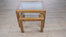 Load and play video in Gallery viewer, Brandt Nesting Tables with Glass Tops (Set of 2)