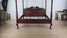Load and play video in Gallery viewer, Grande Mahogany King Size Canopy Bed