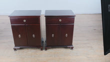 Load and play video in Gallery viewer, Pair of Bombay Nightstands with Lower Cabinet Storage