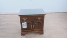 Load and play video in Gallery viewer, Ethan Allen Georgian Court Nightstand with Glass Top