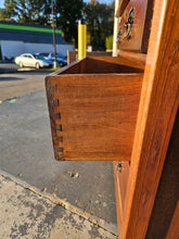 Load image into Gallery viewer, Antique Oak Washstand with Towel Rack