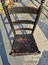 Load image into Gallery viewer, Black Farmhouse Style Ladder Back Chair