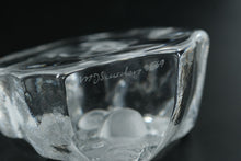 Load image into Gallery viewer, Mats Jonasson Signed Full-Lead Crystal Chimpanzee Sculpture – Wildlife Art Block – 4" Tall (No. 8569)