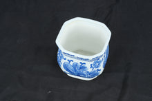 Load image into Gallery viewer, Bombay Blue & White Porcelain Planter Cachepot Floral Motif Decorative Vessel 5"