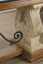 Load image into Gallery viewer, Spanish Colonial Style Console Table with Stone Top – 72”