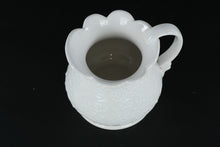 Load image into Gallery viewer, Studio Nova “Chantilly White Lace” Embossed Floral Pitcher • White Porcelain • 4.5" Handle Width • 3.5" Round x 4" Tall