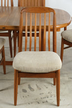 Load image into Gallery viewer, Vintage Solid Teak Mid Century Modern Dining Table and 6 Chair Set with 2 Leaves - Online Only