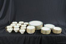 Load image into Gallery viewer, Vintage Lenox Belleville Sea Green 60 Piece China Dinnerware Set Service for 12 USA