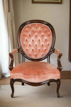 Load image into Gallery viewer, Victorian Parlor Arm Chair with Tufted Back