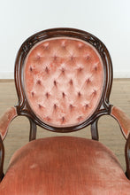 Load image into Gallery viewer, Victorian Parlor Arm Chair with Tufted Back