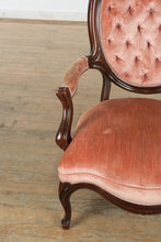 Load image into Gallery viewer, Victorian Parlor Arm Chair with Tufted Back