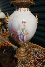 Load image into Gallery viewer, Stunning French Sevres Style Lamp with Hand Painted Scenes - Artist Signed