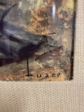 Load image into Gallery viewer, Vintage Framed Print of a Dancer and Guitar Player