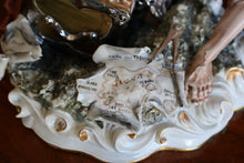 Load image into Gallery viewer, Tiziano Galli Italian Porcelain Pirate Sculpture Treasure Chest Figurine 14 Inch