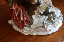 Load image into Gallery viewer, Tiziano Galli Italian Porcelain Pirate Sculpture Treasure Chest Figurine 14 Inch