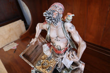 Load image into Gallery viewer, Tiziano Galli Italian Porcelain Pirate Sculpture Treasure Chest Figurine 14 Inch