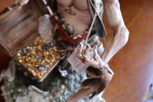 Load image into Gallery viewer, Tiziano Galli Italian Porcelain Pirate Sculpture Treasure Chest Figurine 14 Inch