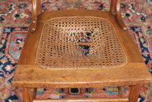 Load image into Gallery viewer, Antique Oak Chair with Cane Seat and Pressed Back