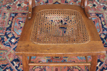 Load image into Gallery viewer, Antique Oak Chair with Cane Seat and Pressed Back
