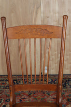 Load image into Gallery viewer, Antique Oak Chair with Cane Seat and Pressed Back