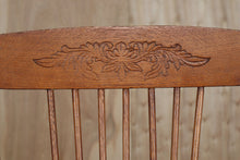 Load image into Gallery viewer, Antique Oak Chair with Cane Seat and Pressed Back