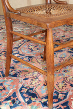 Load image into Gallery viewer, Antique Oak Chair with Cane Seat and Pressed Back