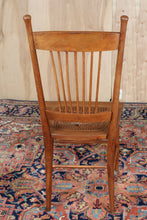 Load image into Gallery viewer, Antique Oak Chair with Cane Seat and Pressed Back