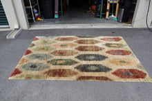 Load image into Gallery viewer, Handwoven Jute Rug – 64” x 100” – Multi-Color Tribal Motif