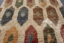 Load image into Gallery viewer, Handwoven Jute Rug – 64” x 100” – Multi-Color Tribal Motif
