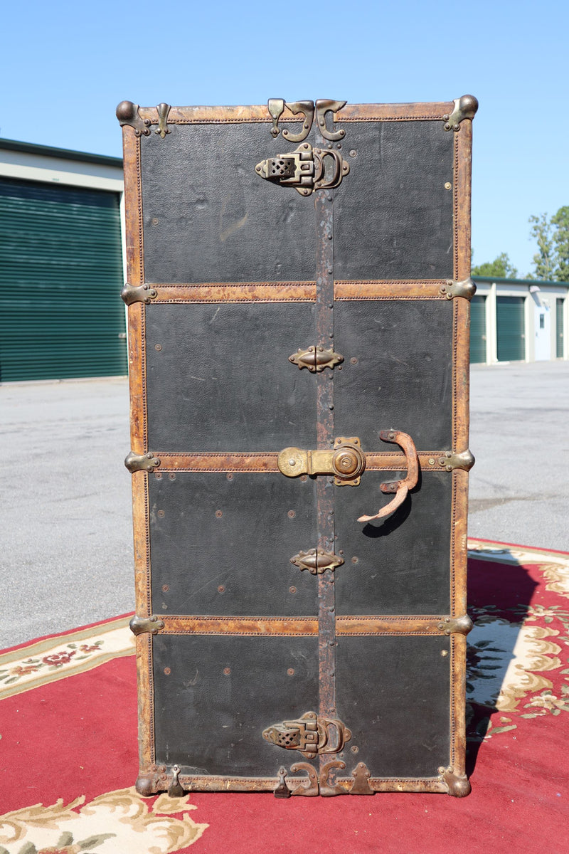 Antique Wardrobe Steamer Trunk