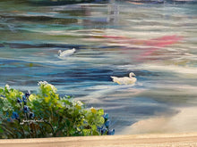 Load image into Gallery viewer, Gazebo on The Pond - Framed Oil on Canvas - 45" x 33"