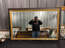 Load image into Gallery viewer, Large Black and Gold Mirror - Distressed - 55" x 37"