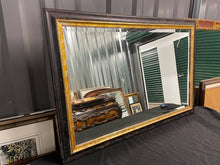 Load image into Gallery viewer, Large Black and Gold Mirror - Distressed - 55" x 37"