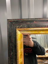 Load image into Gallery viewer, Large Black and Gold Mirror - Distressed - 55" x 37"