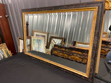 Load image into Gallery viewer, Large Black and Gold Mirror - Distressed - 55" x 37"