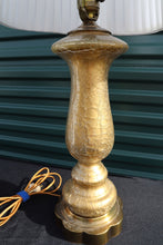 Load image into Gallery viewer, Vintage Gold Crackled Glass Lamps -Pair