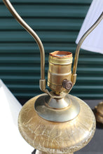 Load image into Gallery viewer, Vintage Gold Crackled Glass Lamps -Pair