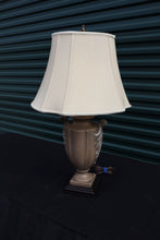 Load image into Gallery viewer, Pewter Feather Urn Lamp
