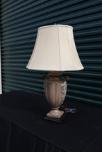 Load image into Gallery viewer, Pewter Feather Urn Lamp
