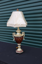 Load image into Gallery viewer, Gold and Wood Trophy Lamp