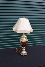 Load image into Gallery viewer, Gold and Wood Trophy Lamp