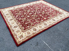 Load image into Gallery viewer, Kashan Red & Ivory Medallion Rug – 116” x 92”