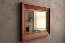 Load image into Gallery viewer, Vintage Mahogany Framed Wall Mirror 22.5 x 15.75 Antique Style