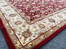 Load image into Gallery viewer, Kashan Red & Ivory Medallion Rug – 116” x 92”