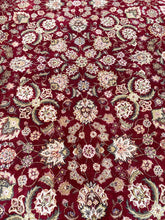 Load image into Gallery viewer, Kashan Red & Ivory Medallion Rug – 116” x 92”