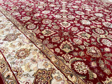 Load image into Gallery viewer, Kashan Red & Ivory Medallion Rug – 116” x 92”