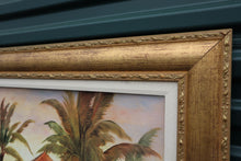 Load image into Gallery viewer, Framed Palm Trees and Villa painting