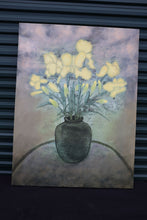 Load image into Gallery viewer, Large Painting Featuring Yellow Flowers and Green Vase